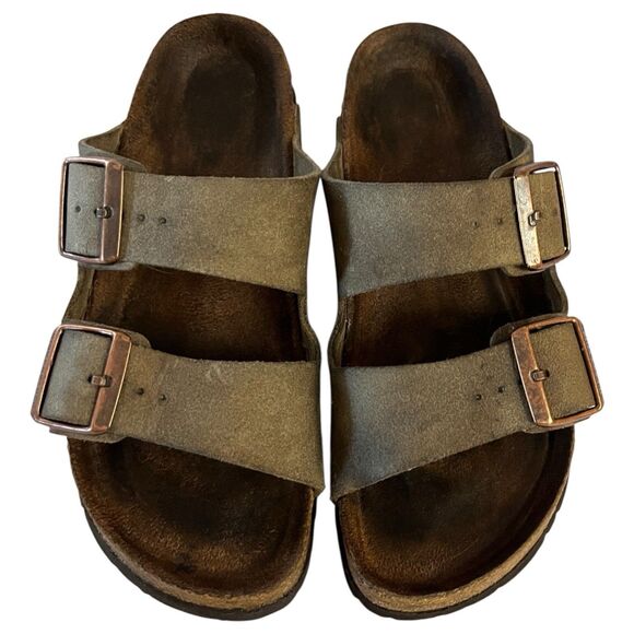 BIRKENSTOCK ARIZONA OILED LEATHER FADED KHAKI US 8-8.5/39 - Picture 5 of 9